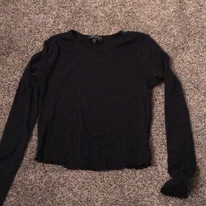 Black cropped long sleeve from top shop